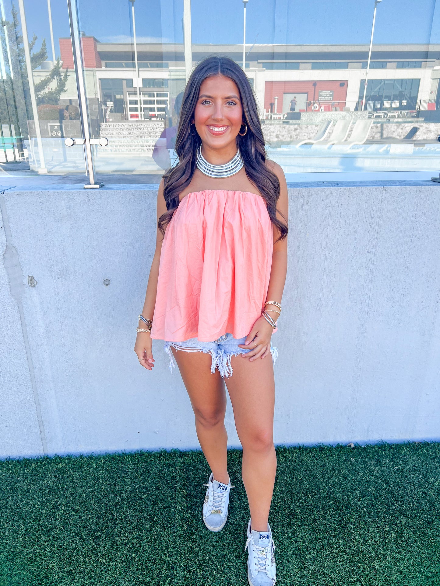 Feeling Peachy Strapless Top