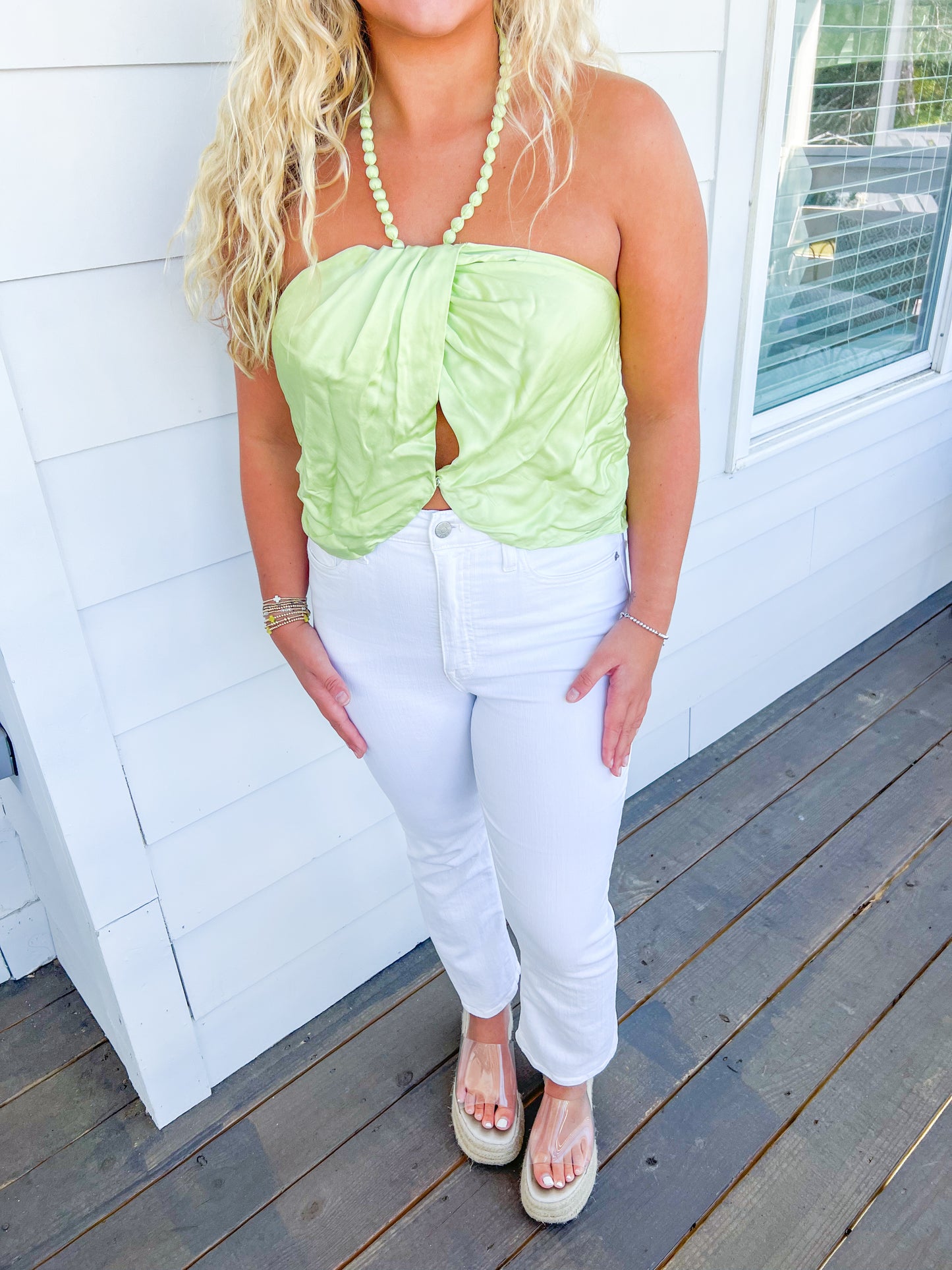 Willow Halter Top - Green