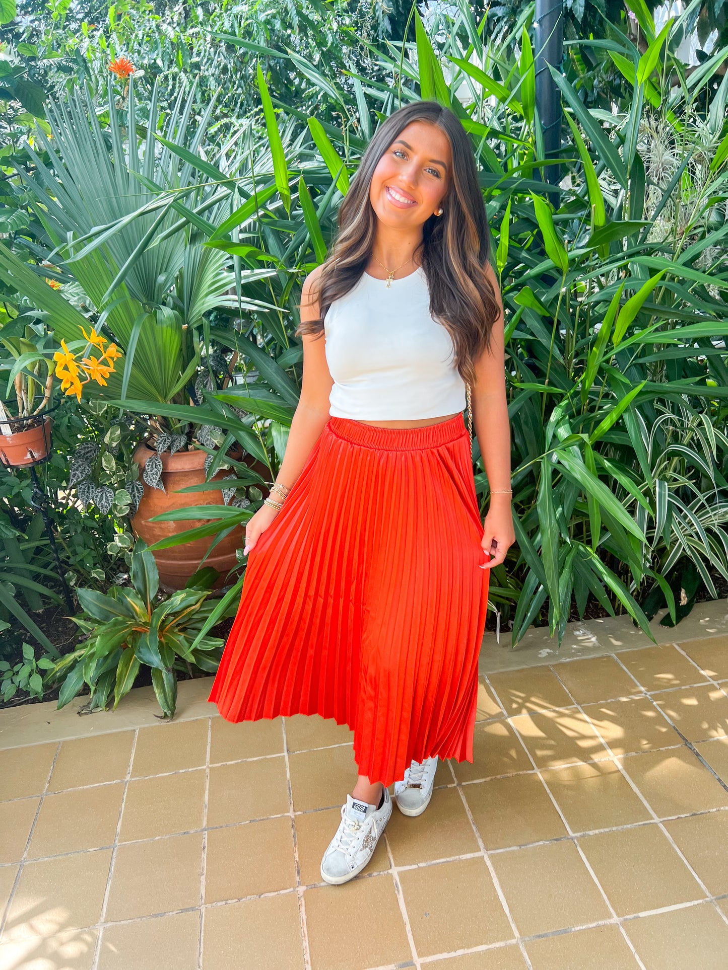 Rio Midi Skirt - Red