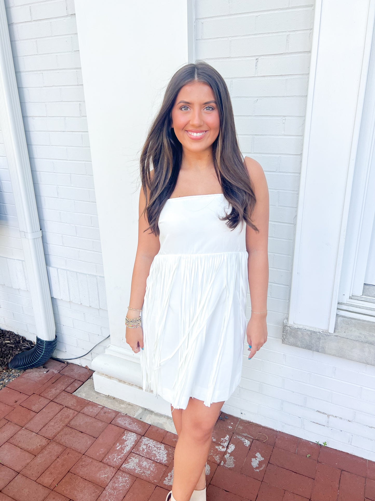 Cami Fringe Mini Dress