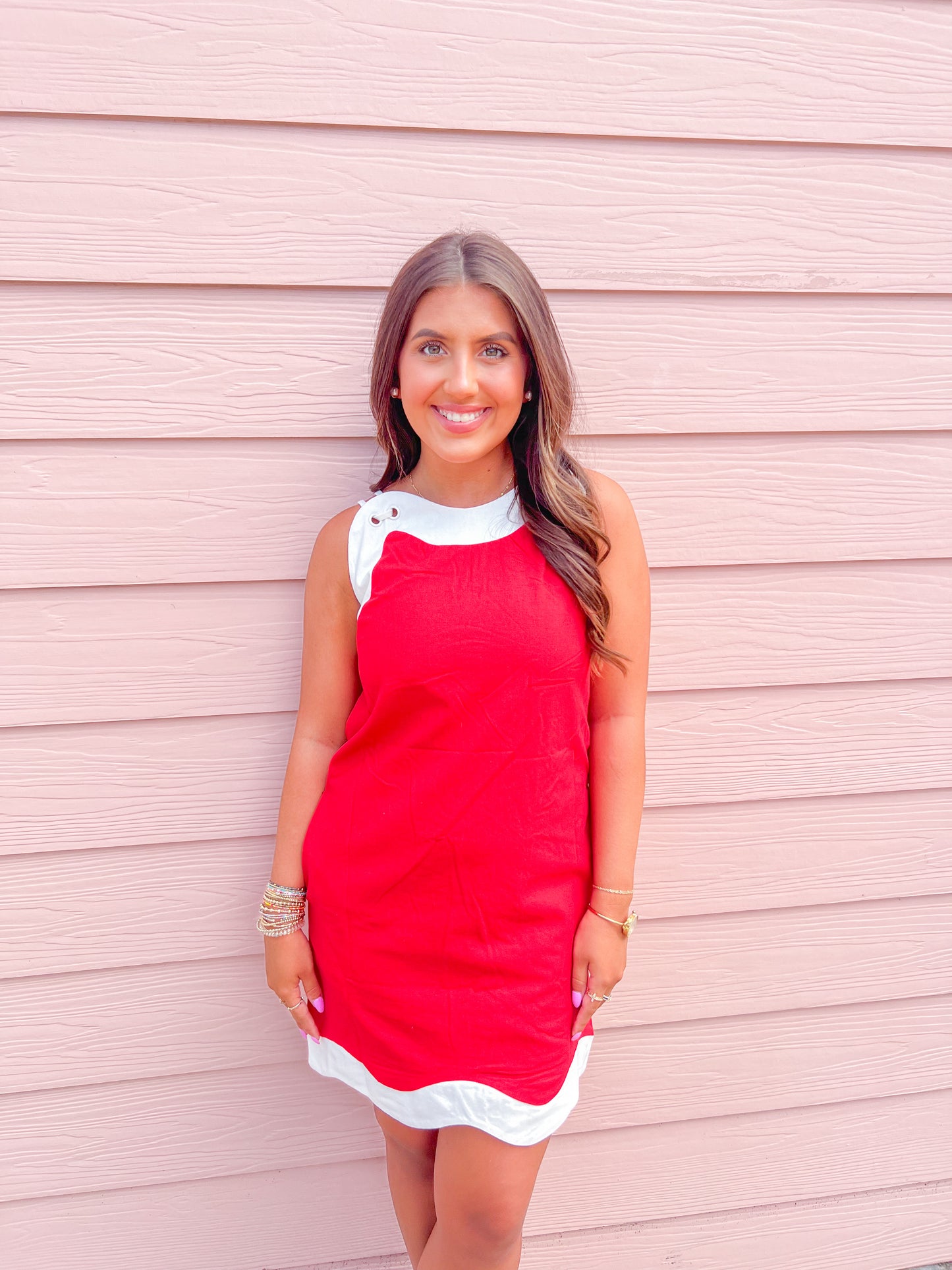 Chloe Wave Hem Mini Dress