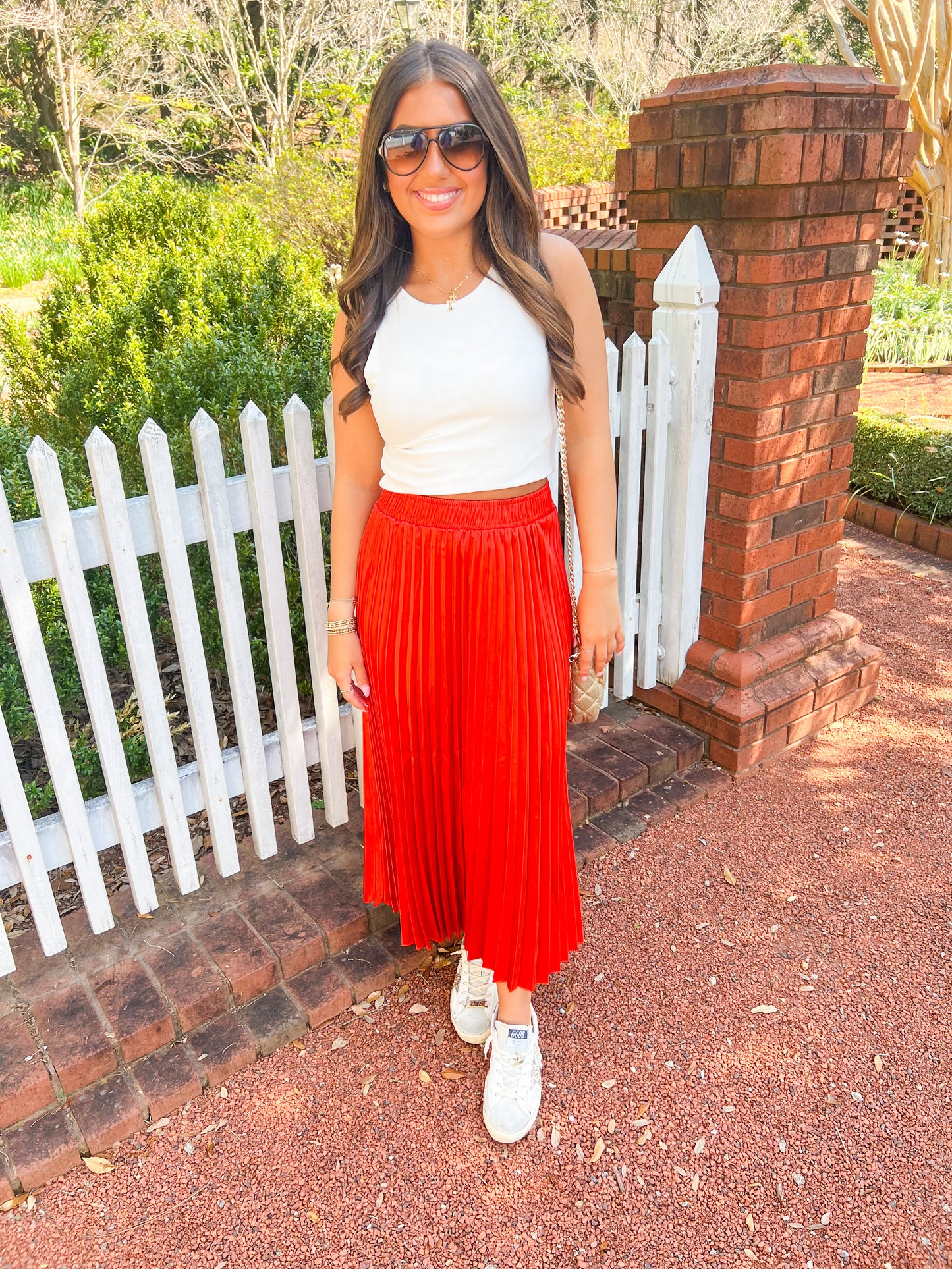 Rio Midi Skirt - Red