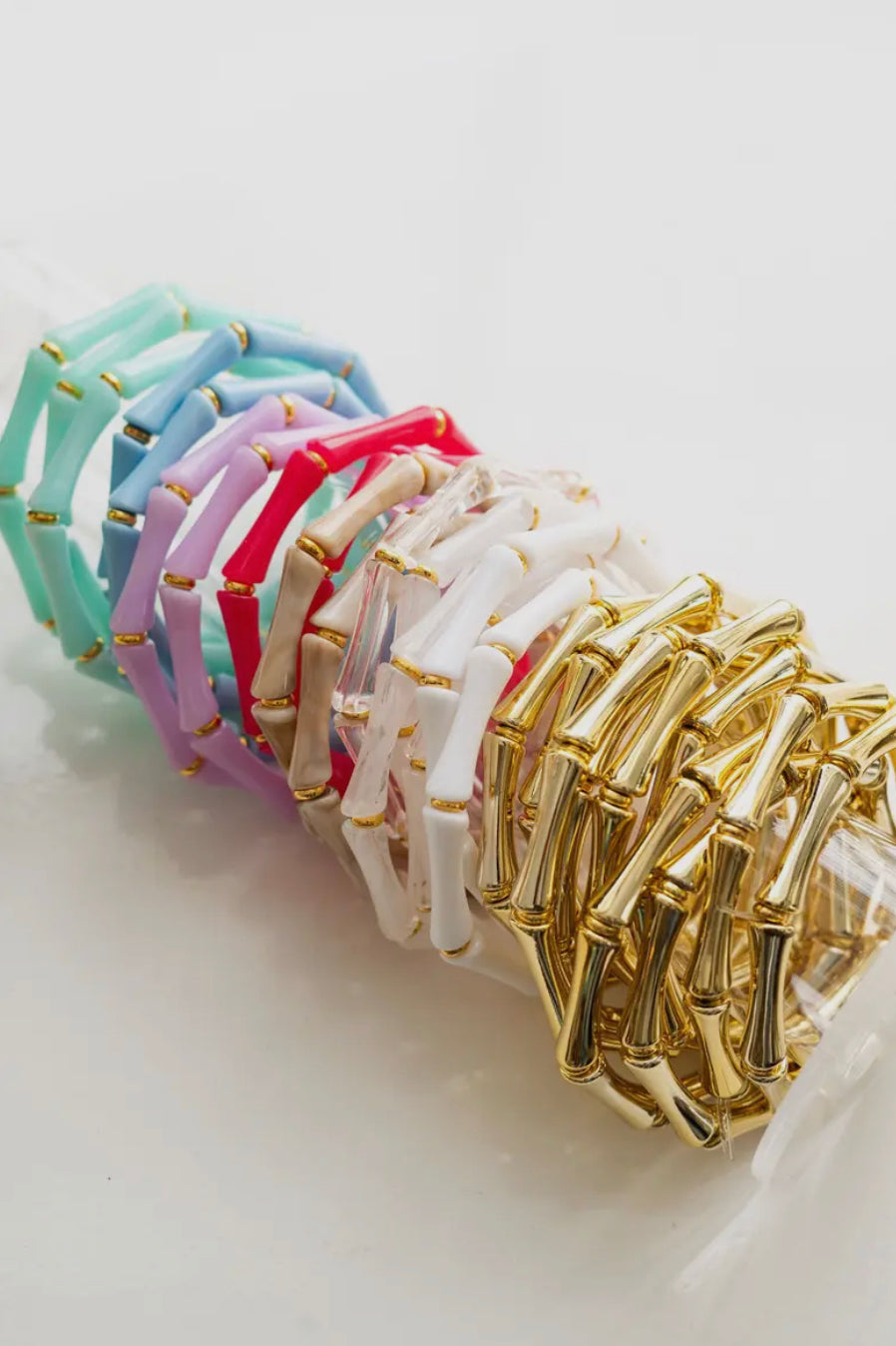 Bamboo Bracelet - Clear Shell
