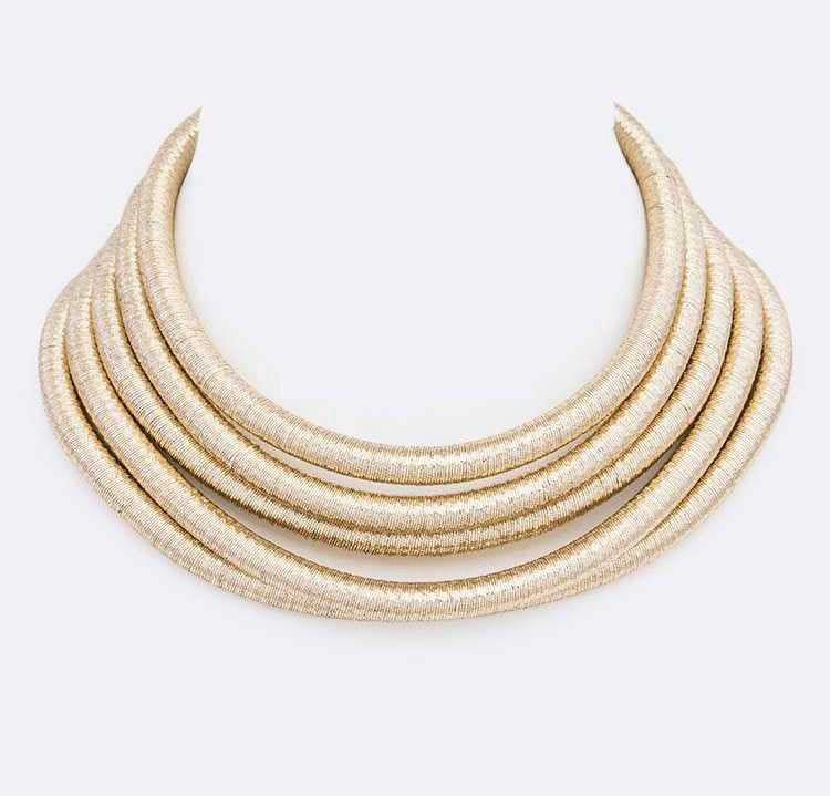 Layered Rope Necklace in Gold