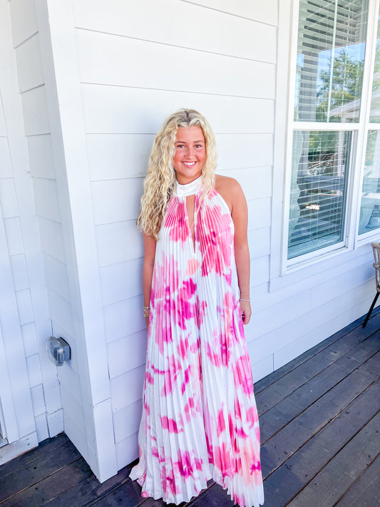 Lilah Keyhole Maxi Dress - Pink