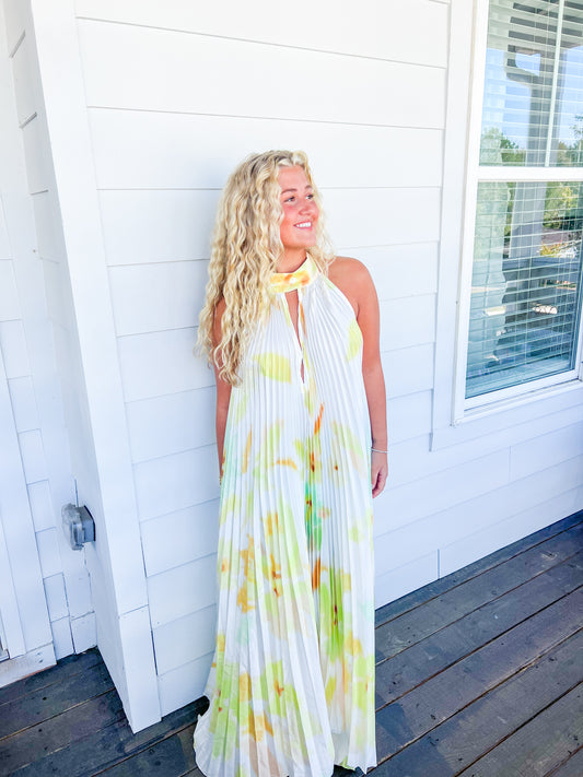 Lilah Keyhole Maxi Dress - Lime