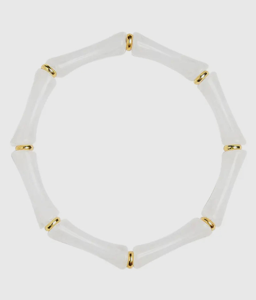 Bamboo Bracelet - White Shell