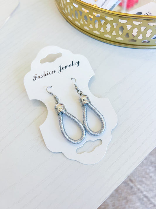 Rope Earrings in Silver