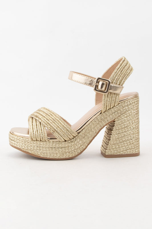 Braided Gold Wedges