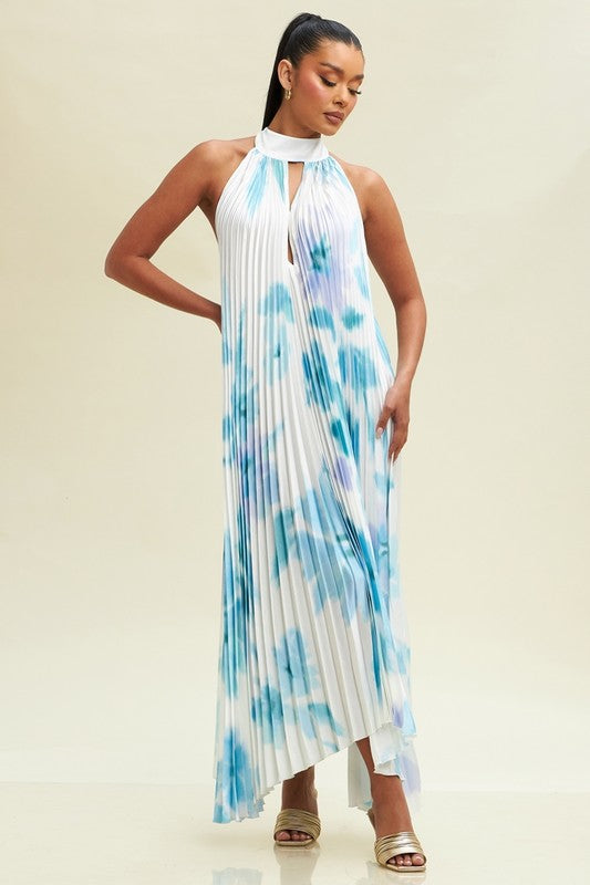 Lilah Keyhole Maxi Dress - Blue