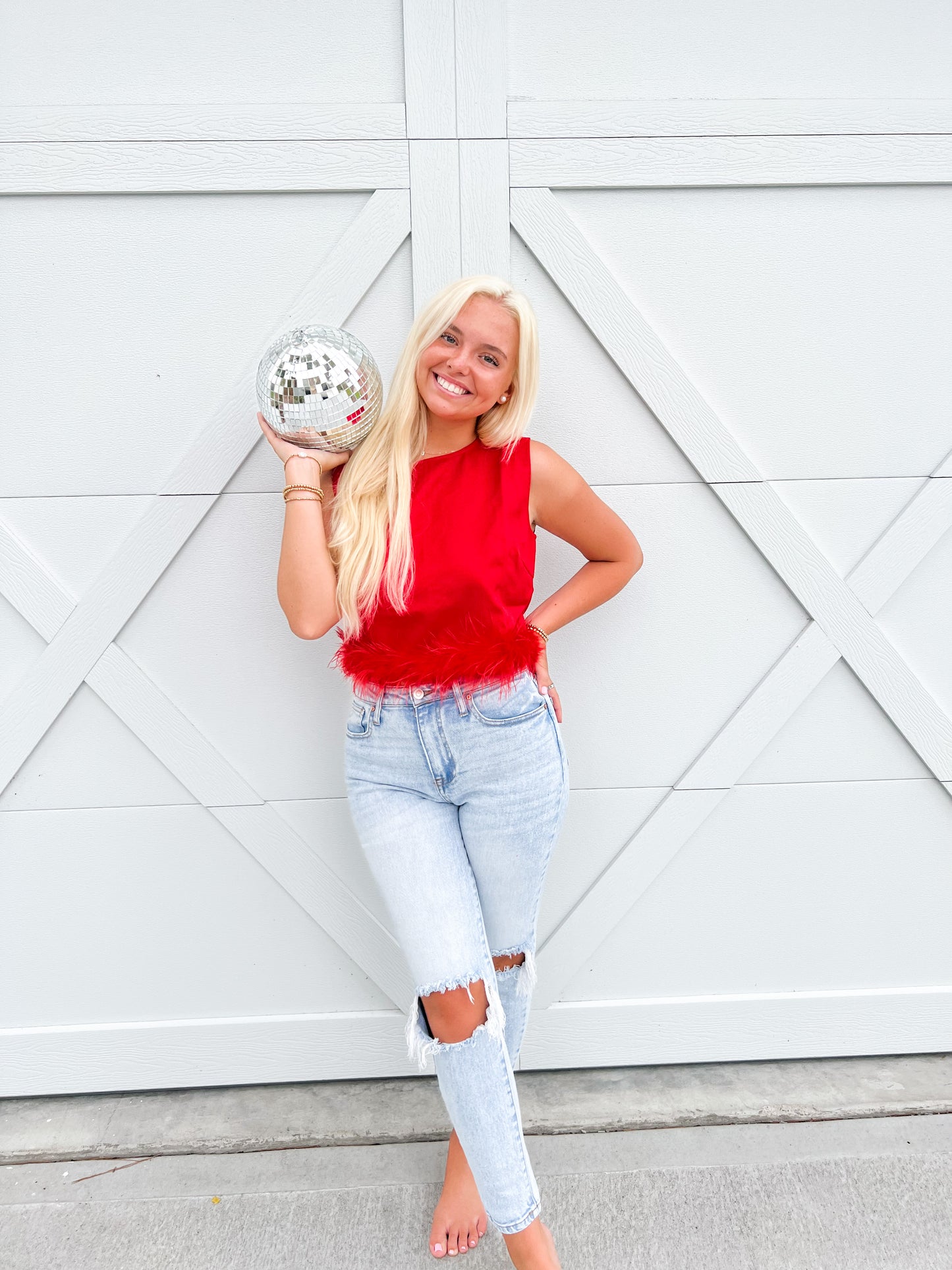 Red Feather Top